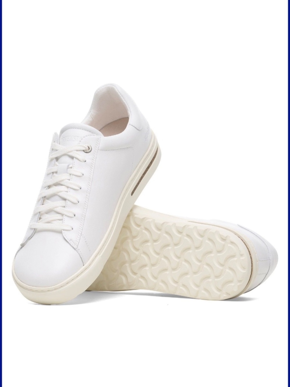 New Birkenstock BEND White Leather & Cork Sneakers Paid $165.00 40 (9-9.5 Wmn) - Picture 2 of 16